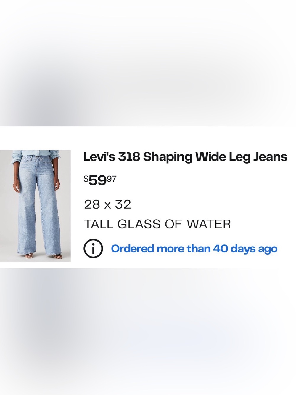 Levi's Light Blue High-Rise Wide Leg Jeans - Picture 8 of 8